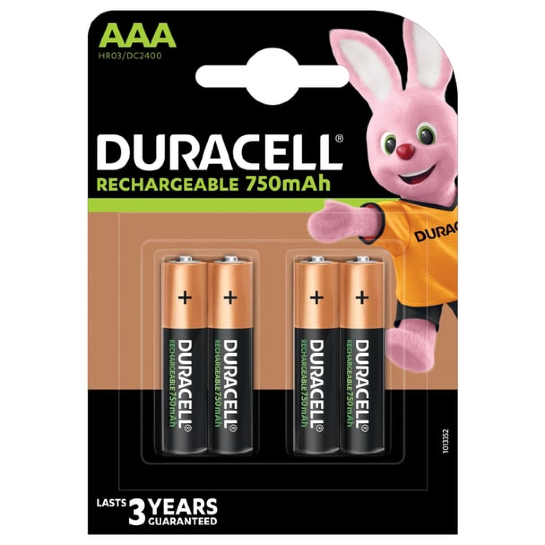 Duracell Rechargeable AAA 750mAh Pack of 4 